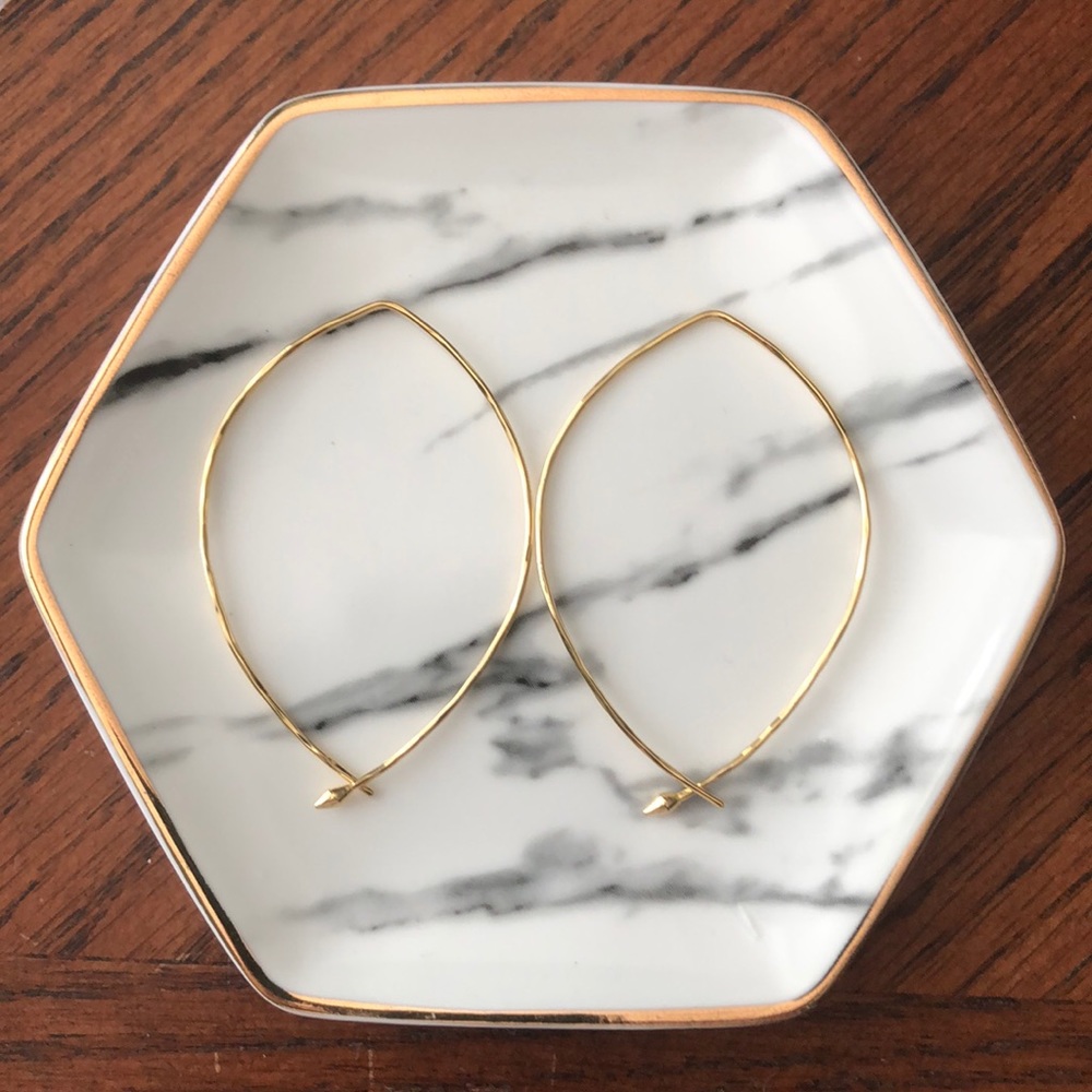 Stella and Dot Hammered Hoops Gold